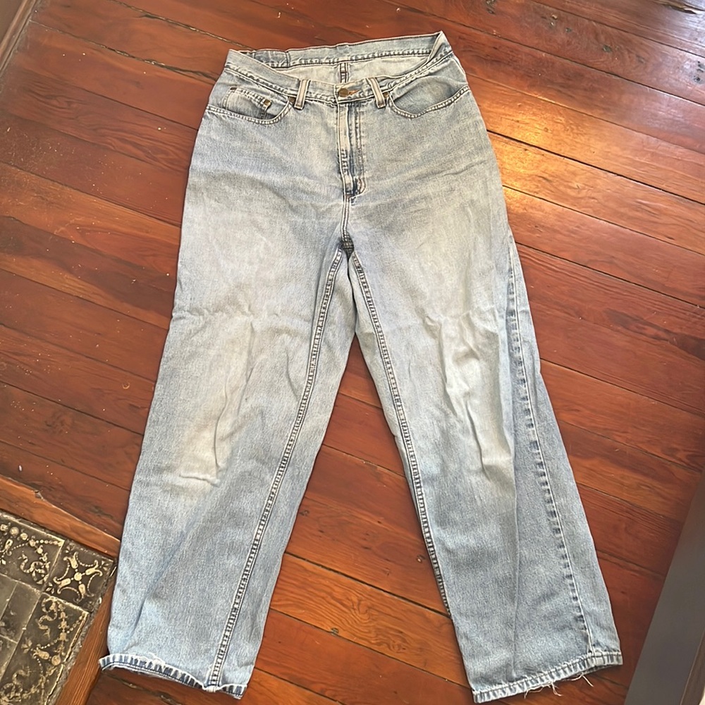 Vintage L.L. Bean Light Wash Wide Leg High Rise Jeans Gem